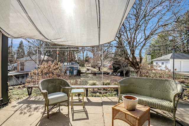 view of patio / terrace with an outdoor hangout area