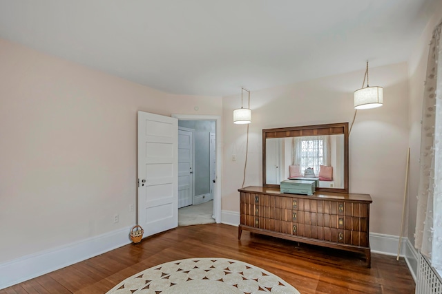 interior space featuring dark wood-type flooring