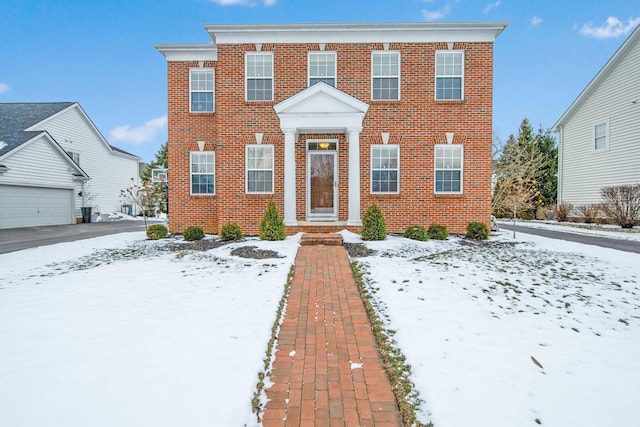 view of front facade featuring a garage