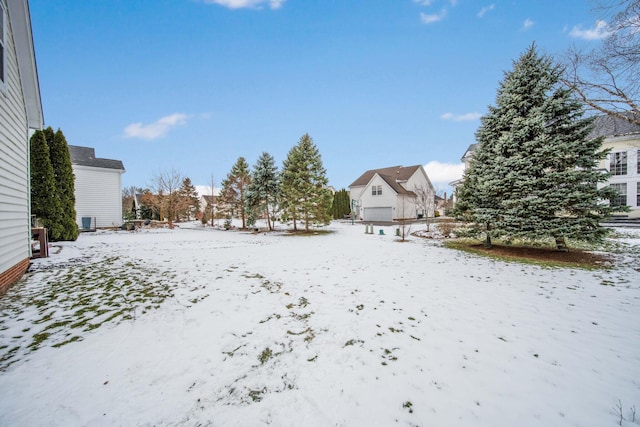 view of snowy yard