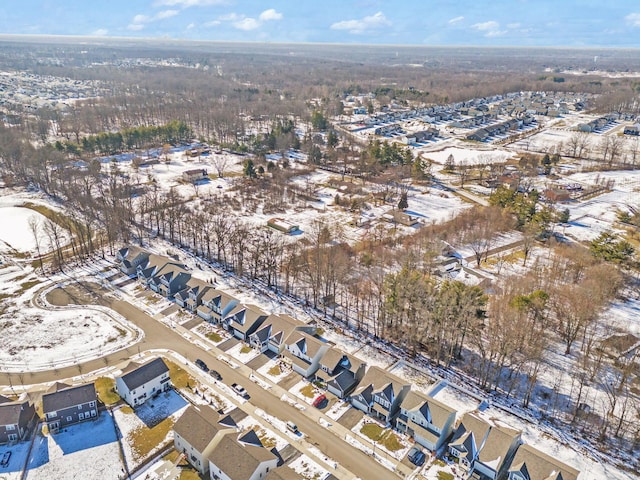 view of snowy aerial view