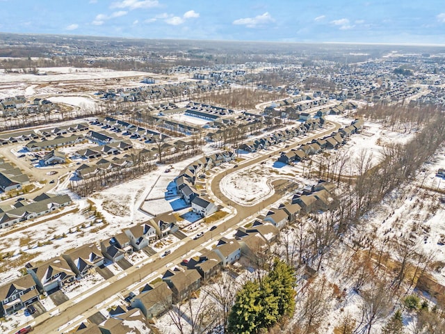 view of snowy aerial view