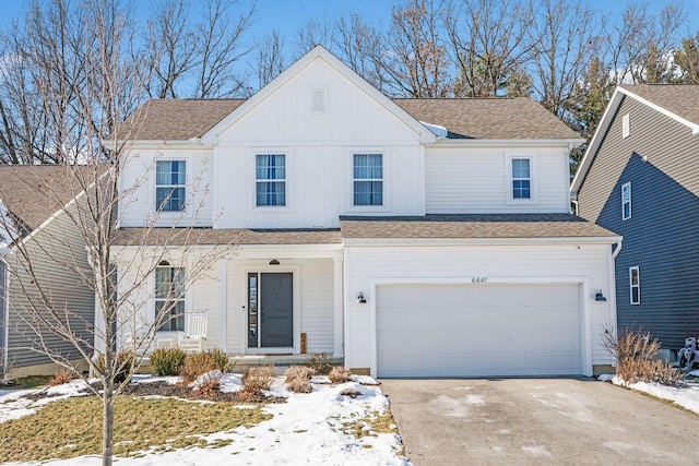 view of front of home featuring a garage