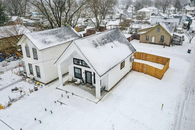 view of snowy aerial view