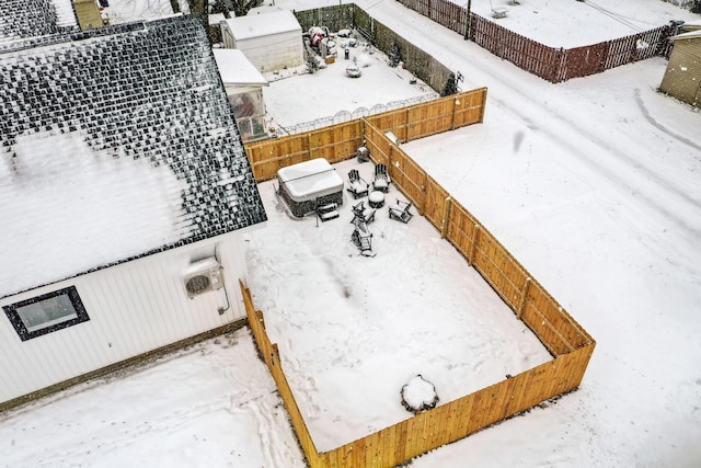 view of snowy aerial view