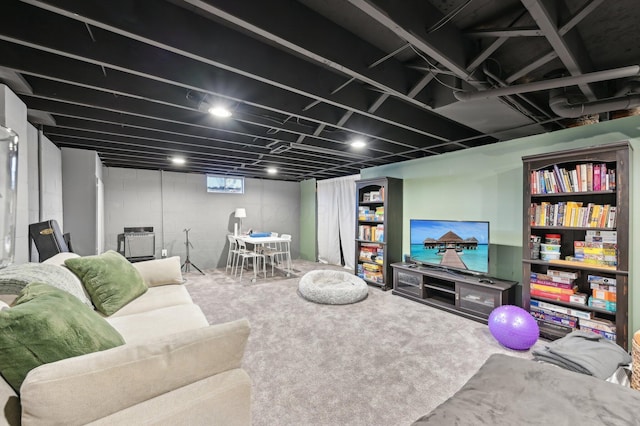 view of carpeted living room