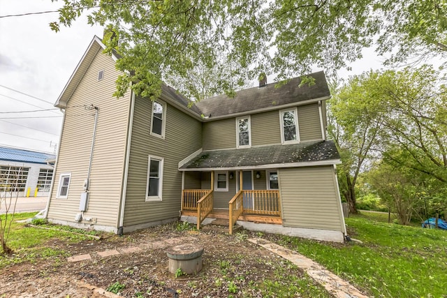 view of front of home featuring covered porch