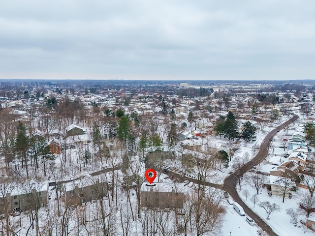 view of snowy aerial view