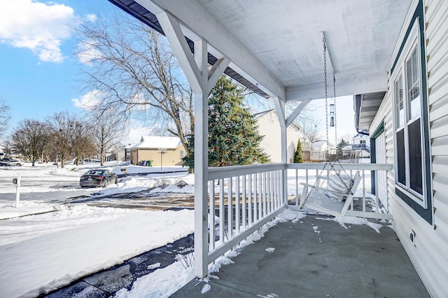 exterior space featuring covered porch