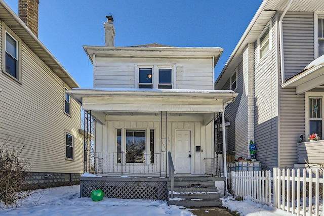 view of front of property with a porch