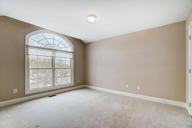 view of carpeted empty room