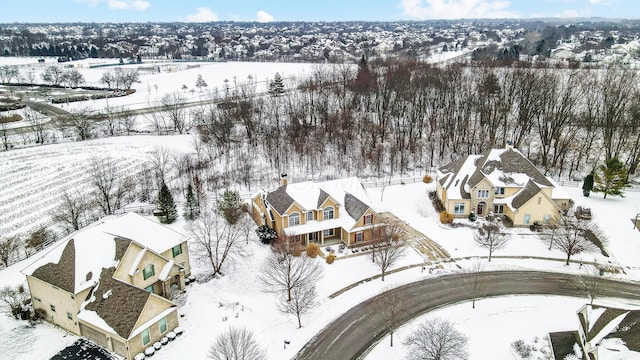 view of snowy aerial view