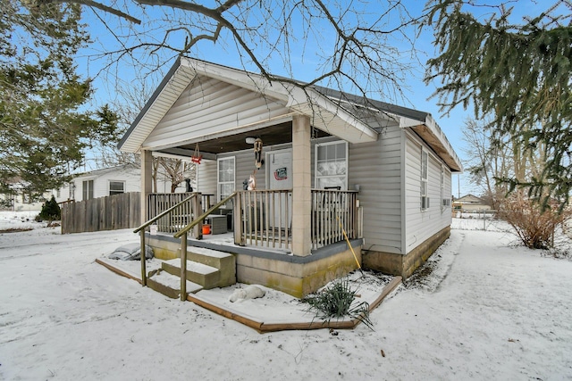 bungalow-style house featuring a porch