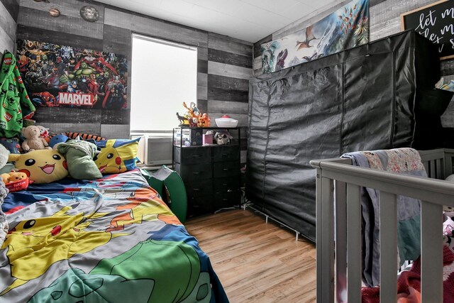 bedroom featuring hardwood / wood-style flooring