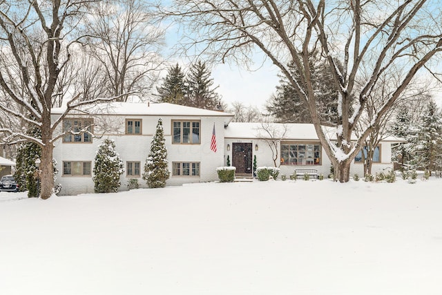 view of split level home