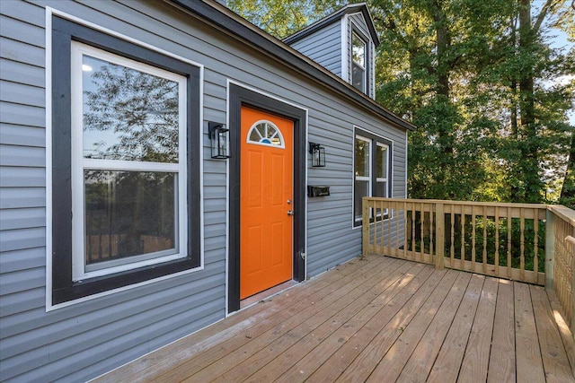 view of wooden deck