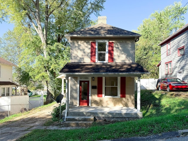 view of front of house featuring covered porch