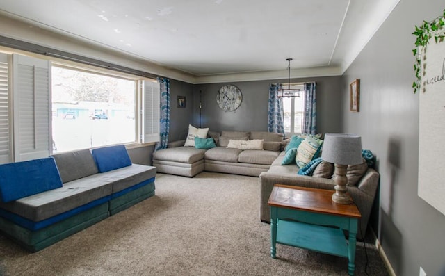 view of carpeted living room