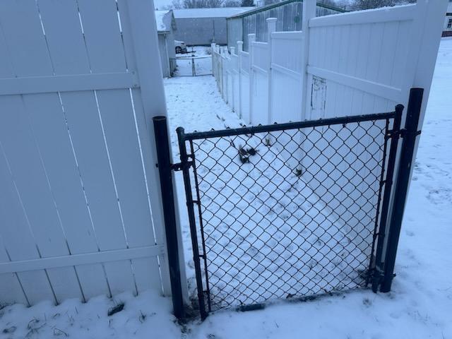 details with a gate and fence