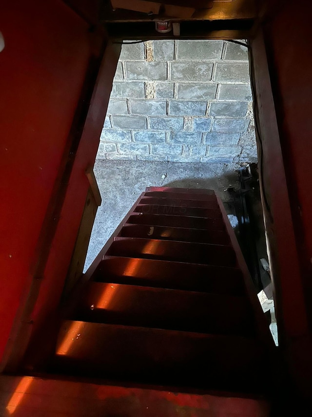 view of stairway