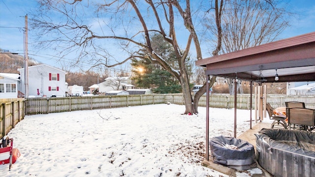 view of snowy yard