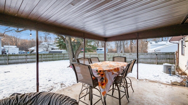 view of sunroom / solarium