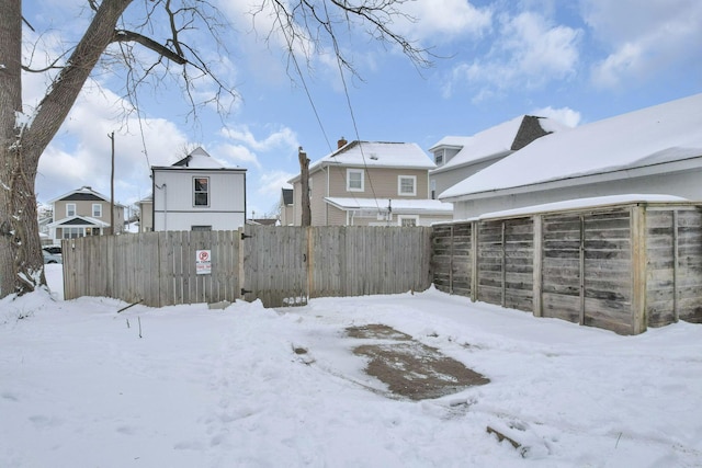 view of snowy yard