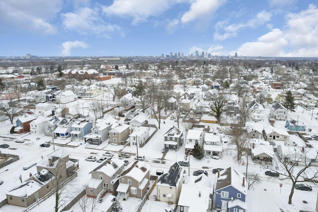 view of snowy aerial view