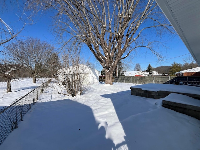 view of snowy yard