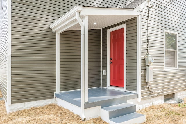 view of doorway to property