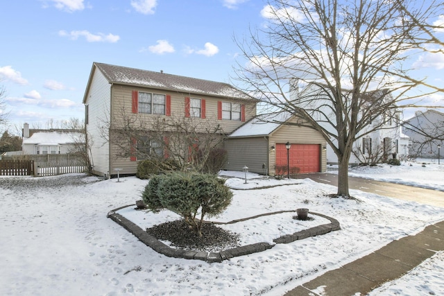 view of front property featuring a garage