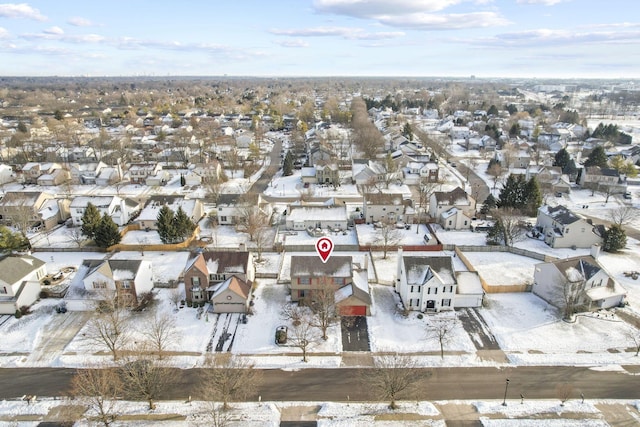 view of snowy aerial view