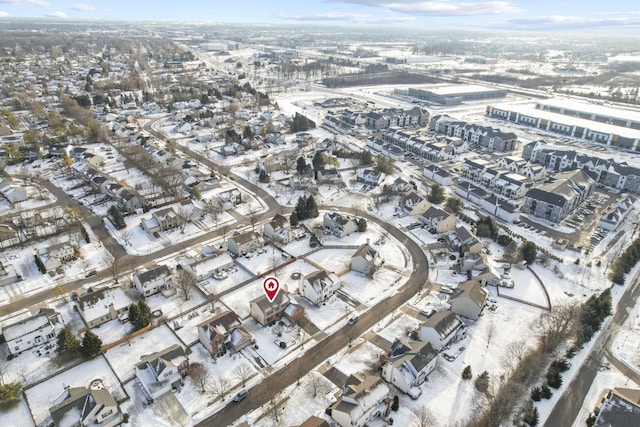 view of snowy aerial view