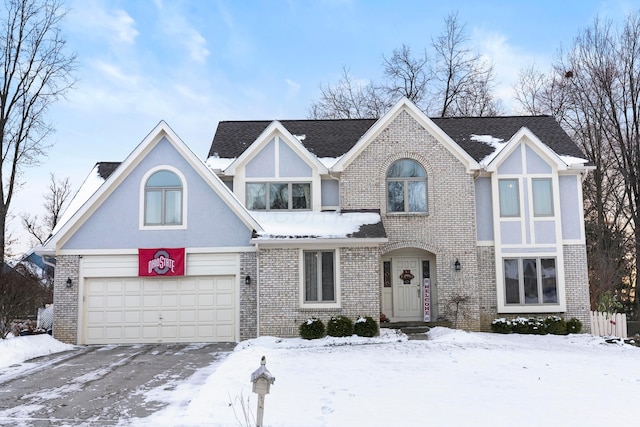 view of front of home featuring a garage