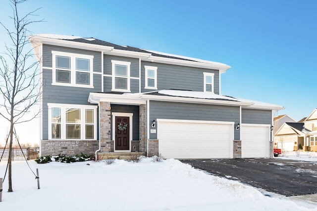 view of front of home featuring a garage