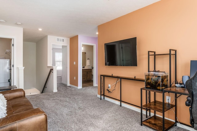 view of carpeted living room