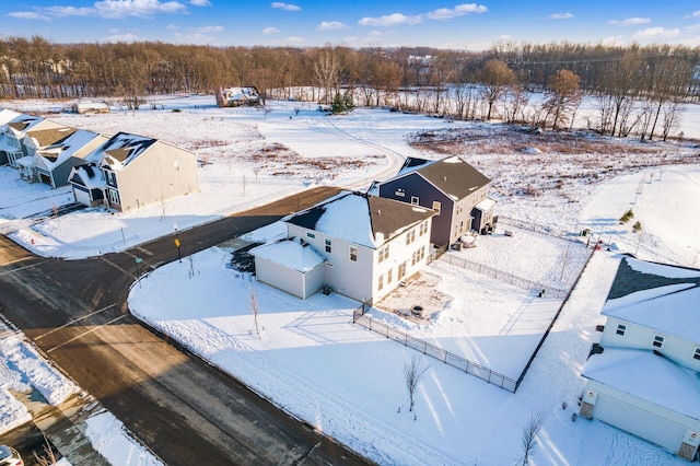 view of snowy aerial view