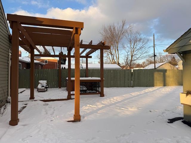 exterior space featuring a pergola