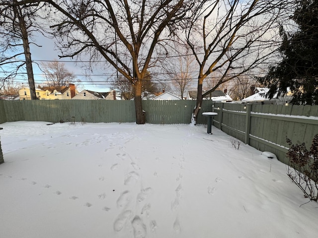 view of snowy yard