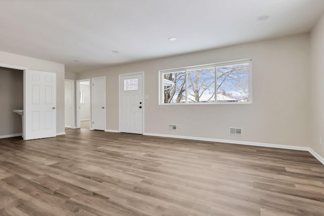 interior space featuring light wood-type flooring