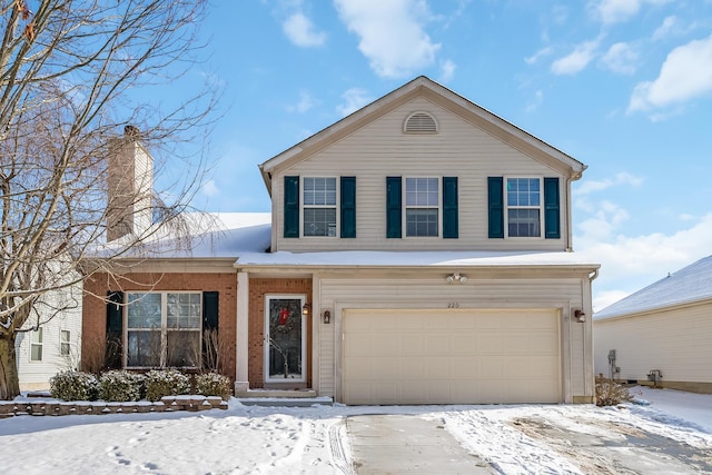 front facade featuring a garage