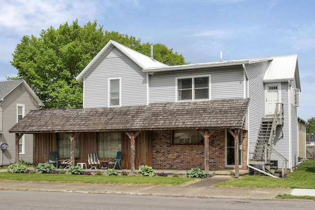 view of front of home with a porch