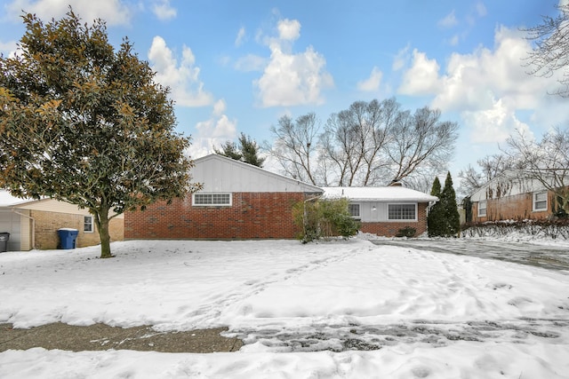 view of yard covered in snow