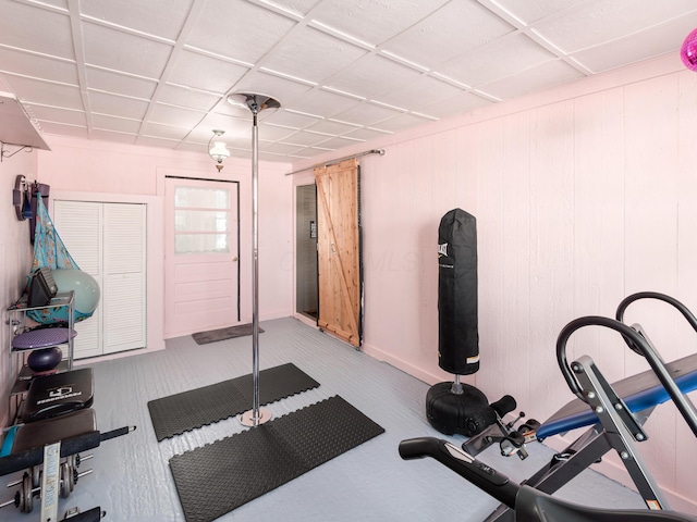 view of workout room