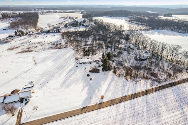 view of snowy aerial view