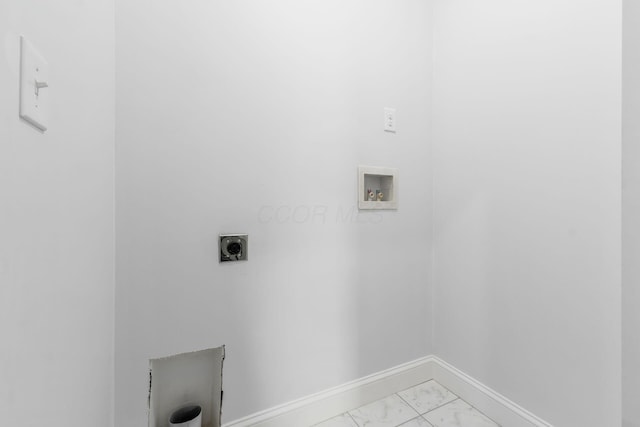 laundry room with hookup for an electric dryer and washer hookup