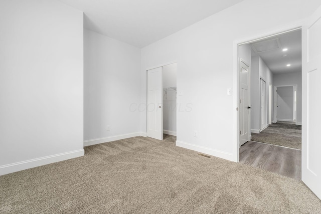 unfurnished bedroom featuring carpet floors