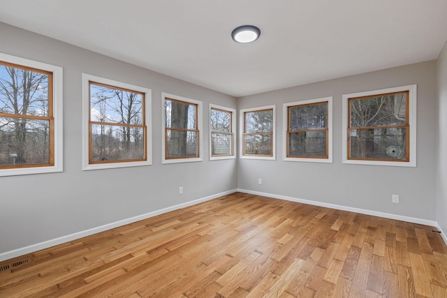 empty room featuring light hardwood / wood-style flooring