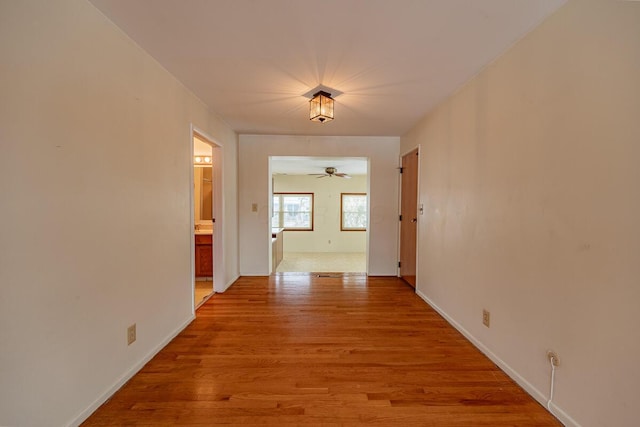 hallway featuring light hardwood / wood-style flooring