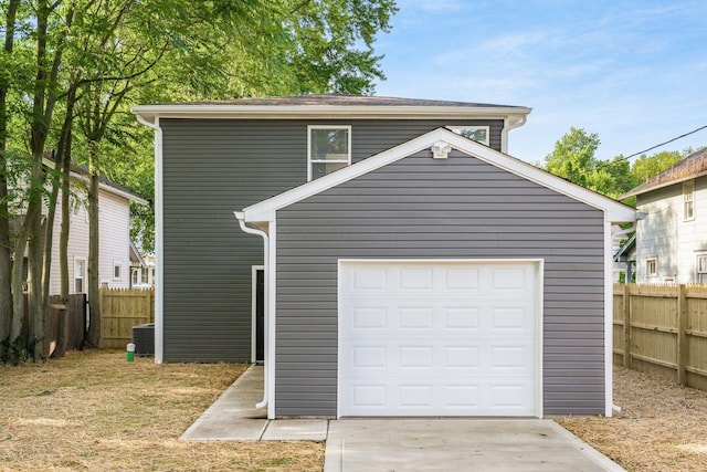 garage with central AC